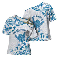 Aloha Hawaii Shaka Cross Shoulder Shirt Hang Loose Blue Version DT05 - Polynesian Pride