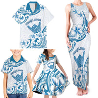 Aloha Hawaii Shaka Family Matching Tank Maxi Dress and Hawaiian Shirt Hang Loose Blue Version DT05 - Polynesian Pride