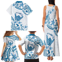 Aloha Hawaii Shaka Family Matching Tank Maxi Dress and Hawaiian Shirt Hang Loose Blue Version DT05 - Polynesian Pride