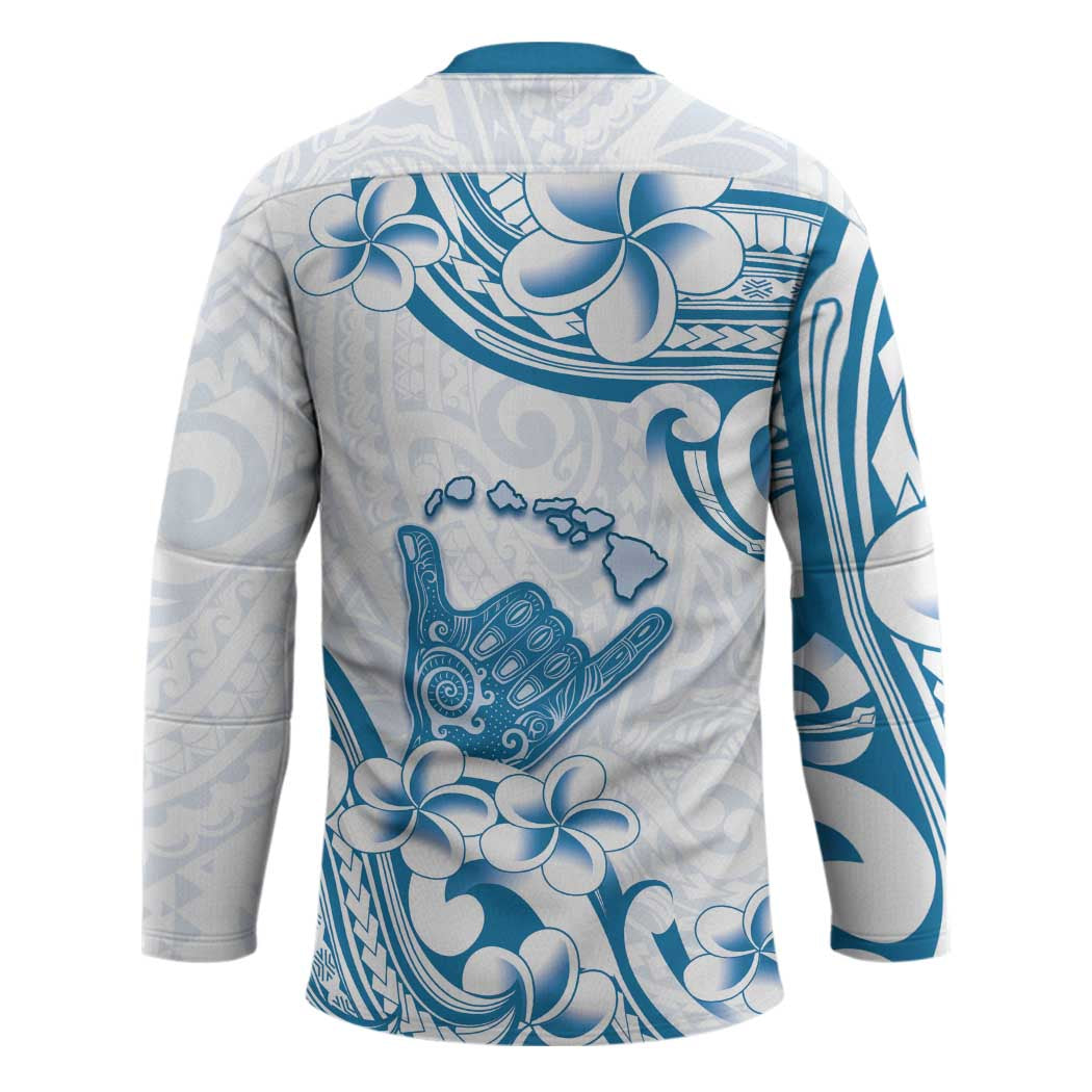 Aloha Hawaii Shaka Hockey Jersey Hang Loose Blue Version - Polynesian Pride