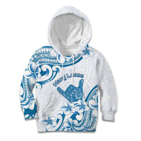 Aloha Hawaii Shaka Kid Hoodie Hang Loose Blue Version DT05 Hoodie Blue - Polynesian Pride