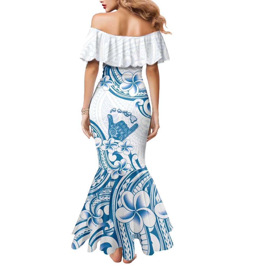 Aloha Hawaii Shaka Mermaid Dress Hang Loose Blue Version DT05 - Polynesian Pride