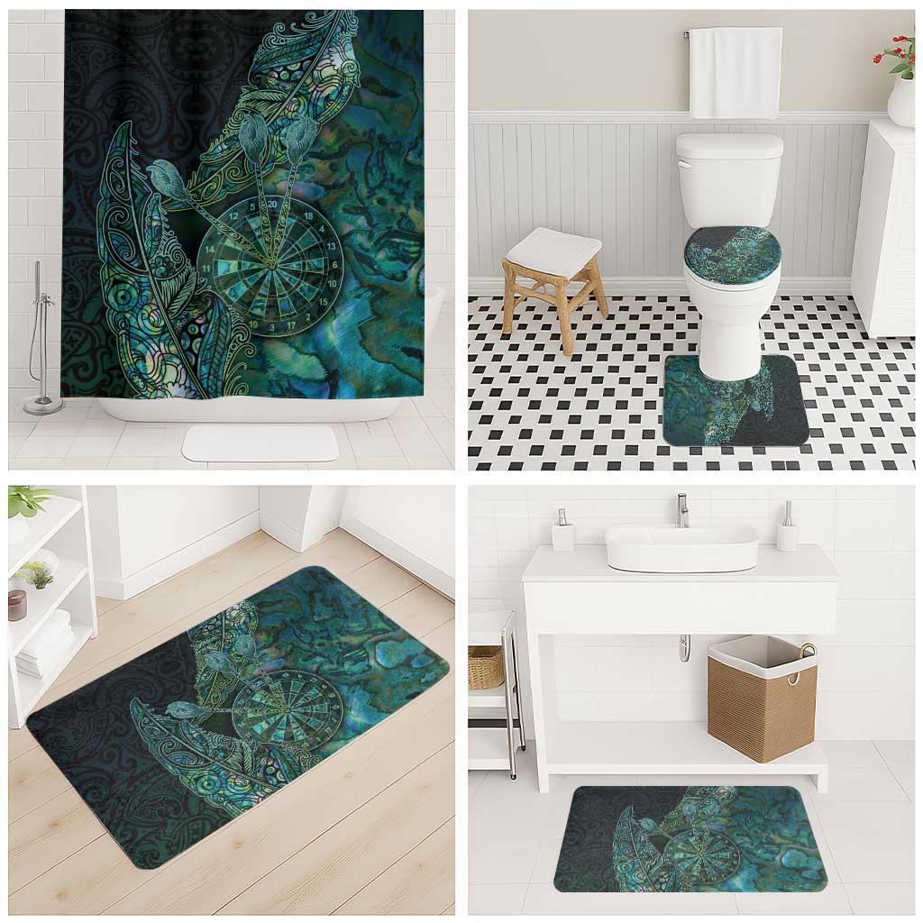 New Zealand Dart Bathroom Set Maori Fern With Paua Shell - Polynesian Pride