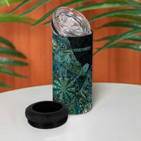 Personalised New Zealand Dart 4 in 1 Can Cooler Tumbler Maori Fern With Paua Shell DT05 - Polynesian Pride