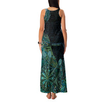 Personalised New Zealand Dart Family Matching Tank Maxi Dress and Hawaiian Shirt Maori Fern With Paua Shell DT05 - Polynesian Pride