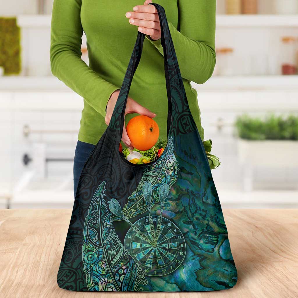 New Zealand Dart Grocery Bag Maori Fern With Paua Shell - Polynesian Pride