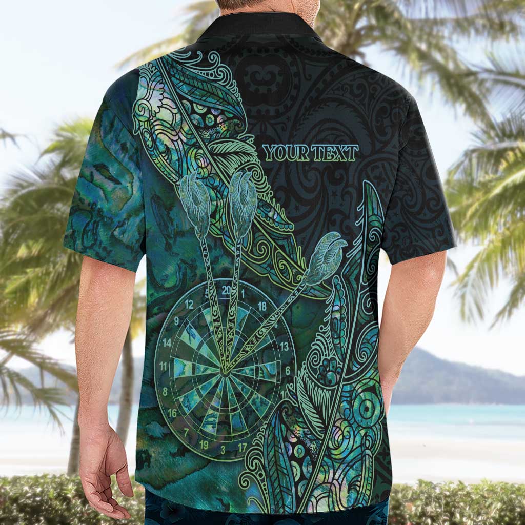 Personalised New Zealand Dart Hawaiian Shirt Maori Fern With Paua Shell DT05 - Polynesian Pride