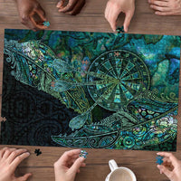 New Zealand Dart Puzzle Maori Fern With Paua Shell DT05 - Polynesian Pride