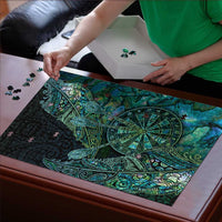 New Zealand Dart Puzzle Maori Fern With Paua Shell DT05 - Polynesian Pride