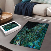 New Zealand Dart Puzzle Maori Fern With Paua Shell DT05 - Polynesian Pride