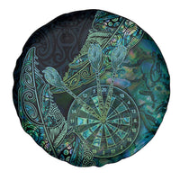 New Zealand Dart Spare Tire Cover Maori Fern With Paua Shell DT05 - Polynesian Pride
