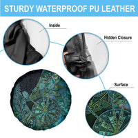 New Zealand Dart Spare Tire Cover Maori Fern With Paua Shell DT05 - Polynesian Pride