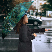 New Zealand Dart Umbrella Maori Fern With Paua Shell - Polynesian Pride