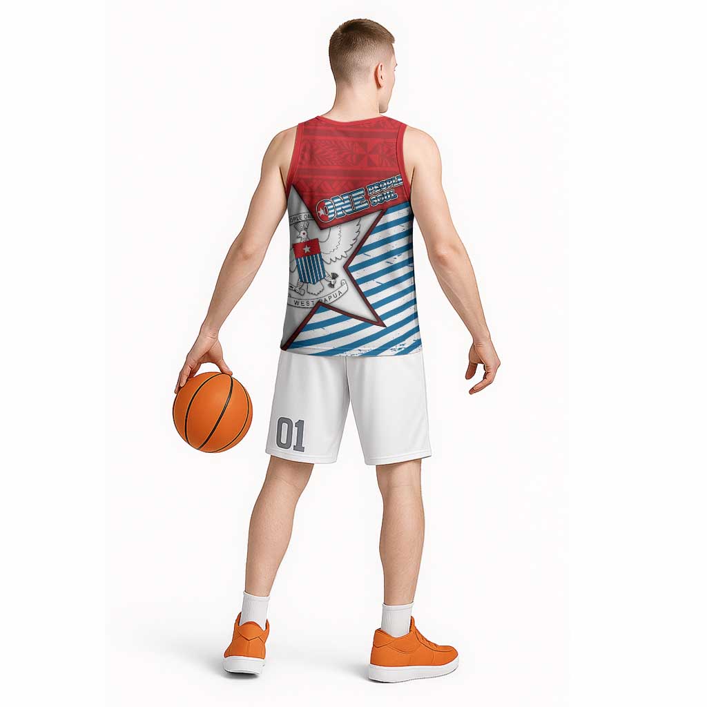 West Papua Morning Star Basketball Jersey One People One Soul - Polynesian Pride