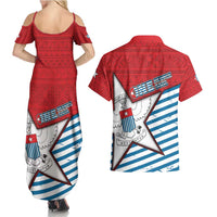 West Papua Morning Star Couples Matching Summer Maxi Dress and Hawaiian Shirt One People One Soul DT05 - Polynesian Pride