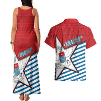 West Papua Morning Star Couples Matching Tank Maxi Dress and Hawaiian Shirt One People One Soul DT05 - Polynesian Pride