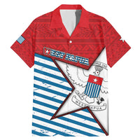 West Papua Morning Star Family Matching Mermaid Dress and Hawaiian Shirt One People One Soul DT05 Dad's Shirt - Short Sleeve Red - Polynesian Pride