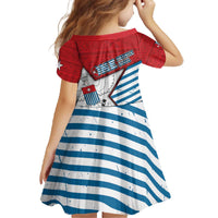 West Papua Morning Star Family Matching Off The Shoulder Long Sleeve Dress and Hawaiian Shirt One People One Soul DT05 - Polynesian Pride
