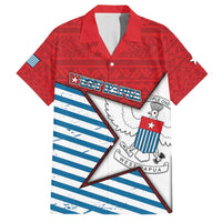 West Papua Morning Star Family Matching Summer Maxi Dress and Hawaiian Shirt One People One Soul DT05 Dad's Shirt - Short Sleeve Red - Polynesian Pride