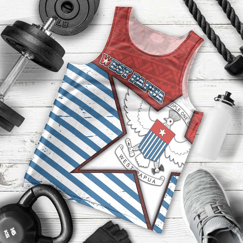 West Papua Morning Star Men Tank Top One People One Soul - Polynesian Pride