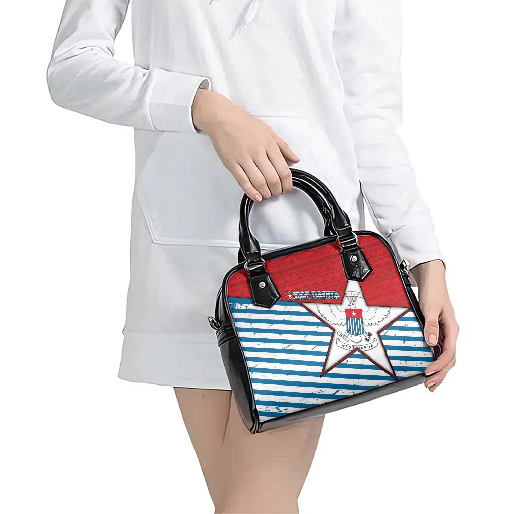 West Papua Morning Star Shoulder Handbag One People One Soul - Polynesian Pride