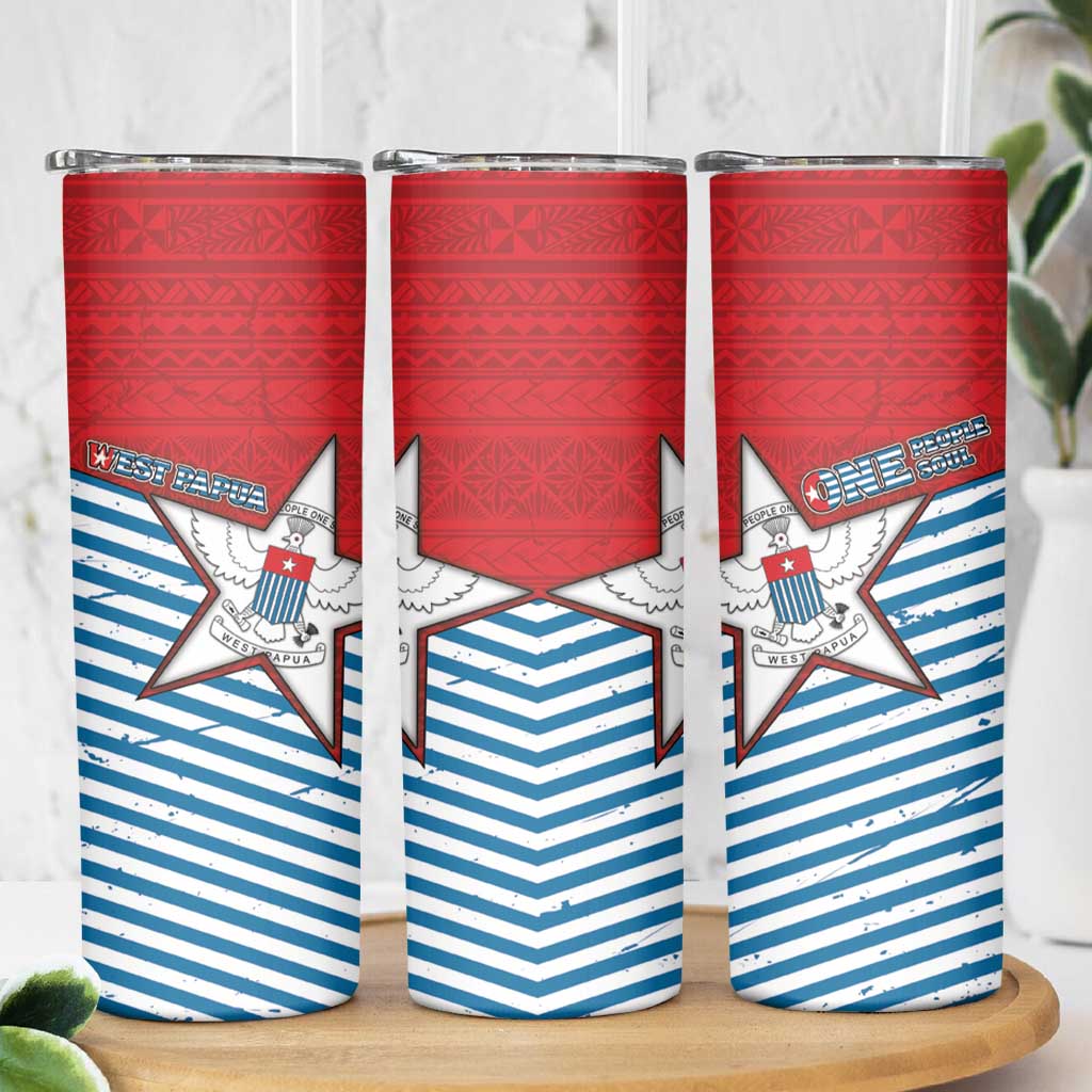 West Papua Morning Star Skinny Tumbler One People One Soul DT05 - Polynesian Pride