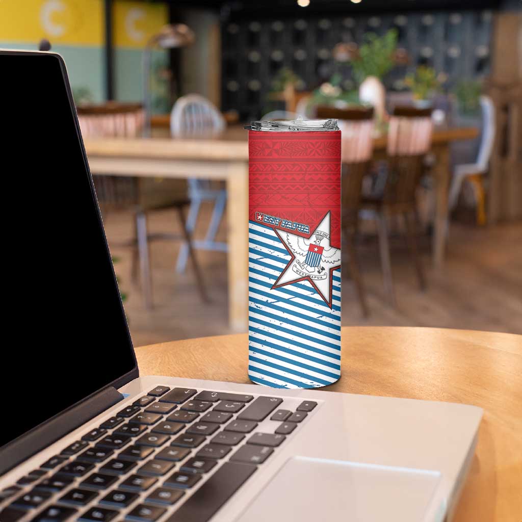 West Papua Morning Star Skinny Tumbler One People One Soul DT05 - Polynesian Pride