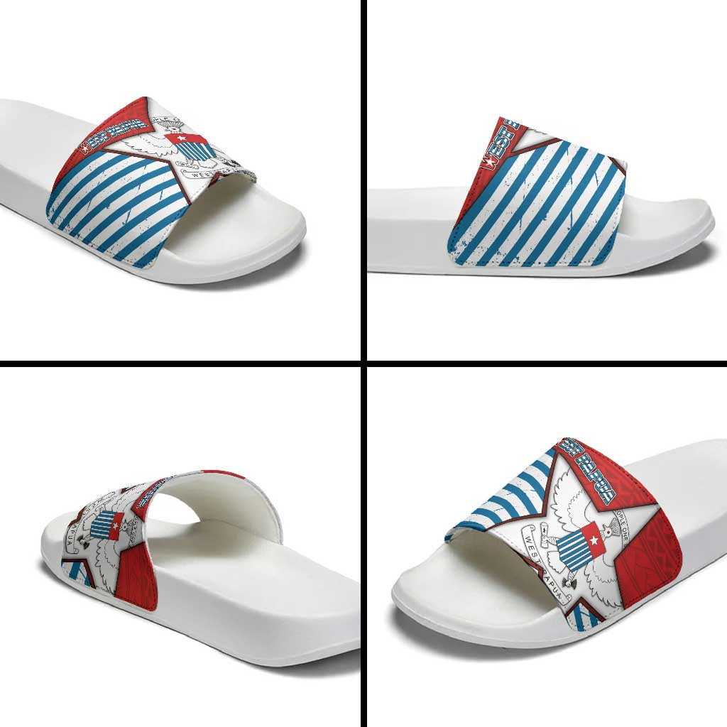 West Papua Morning Star Slide Sandals One People One Soul - Polynesian Pride