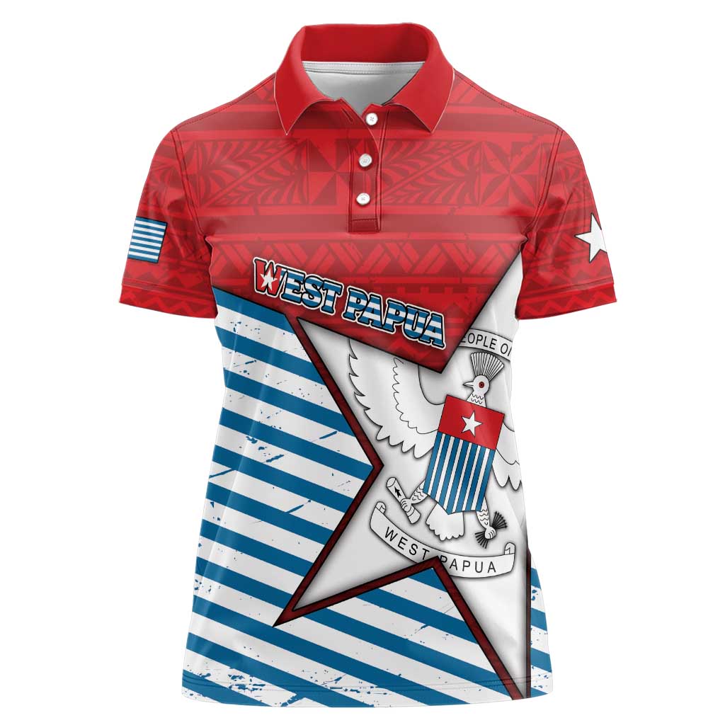 West Papua Morning Star Women Polo Shirt One People One Soul - Polynesian Pride