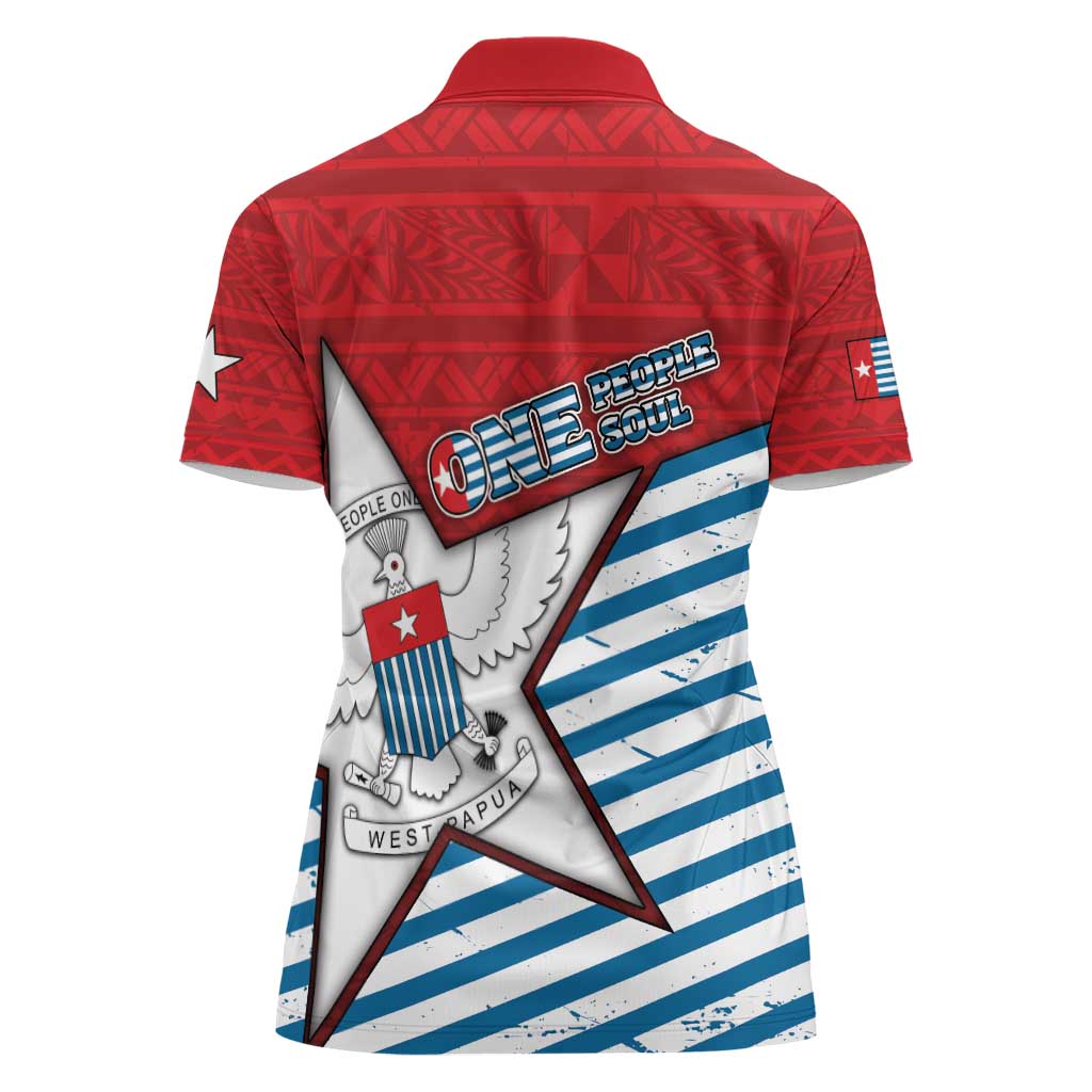 West Papua Morning Star Women Polo Shirt One People One Soul - Polynesian Pride