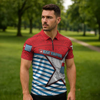West Papua Morning Star Zipper Polo Shirt One People One Soul DT05 - Polynesian Pride