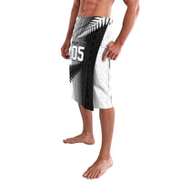 Custom New Zealand Football Lavalava Silver Fern Maori Pattern Monochrome DT05 - Polynesian Pride