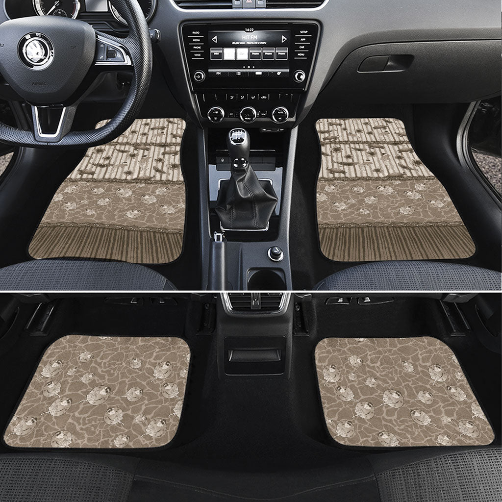 Hawaii Christmas In July Car Mats Beige Mele Kalikimaka Sea Animals