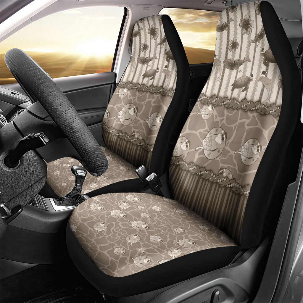 Hawaii Christmas In July Car Seat Cover Beige Mele Kalikimaka Sea Animals DT05 - Polynesian Pride