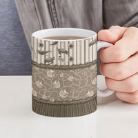 Hawaii Christmas In July Ceramic Mug Beige Mele Kalikimaka Sea Animals DT05 - Polynesian Pride