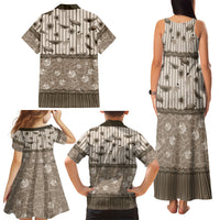 Hawaii Christmas In July Family Matching Tank Maxi Dress and Hawaiian Shirt Beige Mele Kalikimaka Sea Animals DT05 - Polynesian Pride