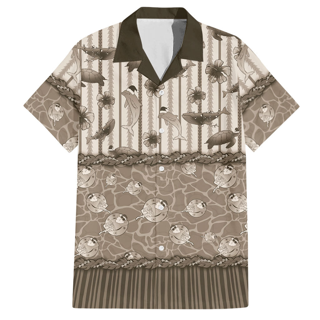 Hawaii Christmas In July Hawaiian Shirt Beige Mele Kalikimaka Sea Animals DT05 Beige - Polynesian Pride