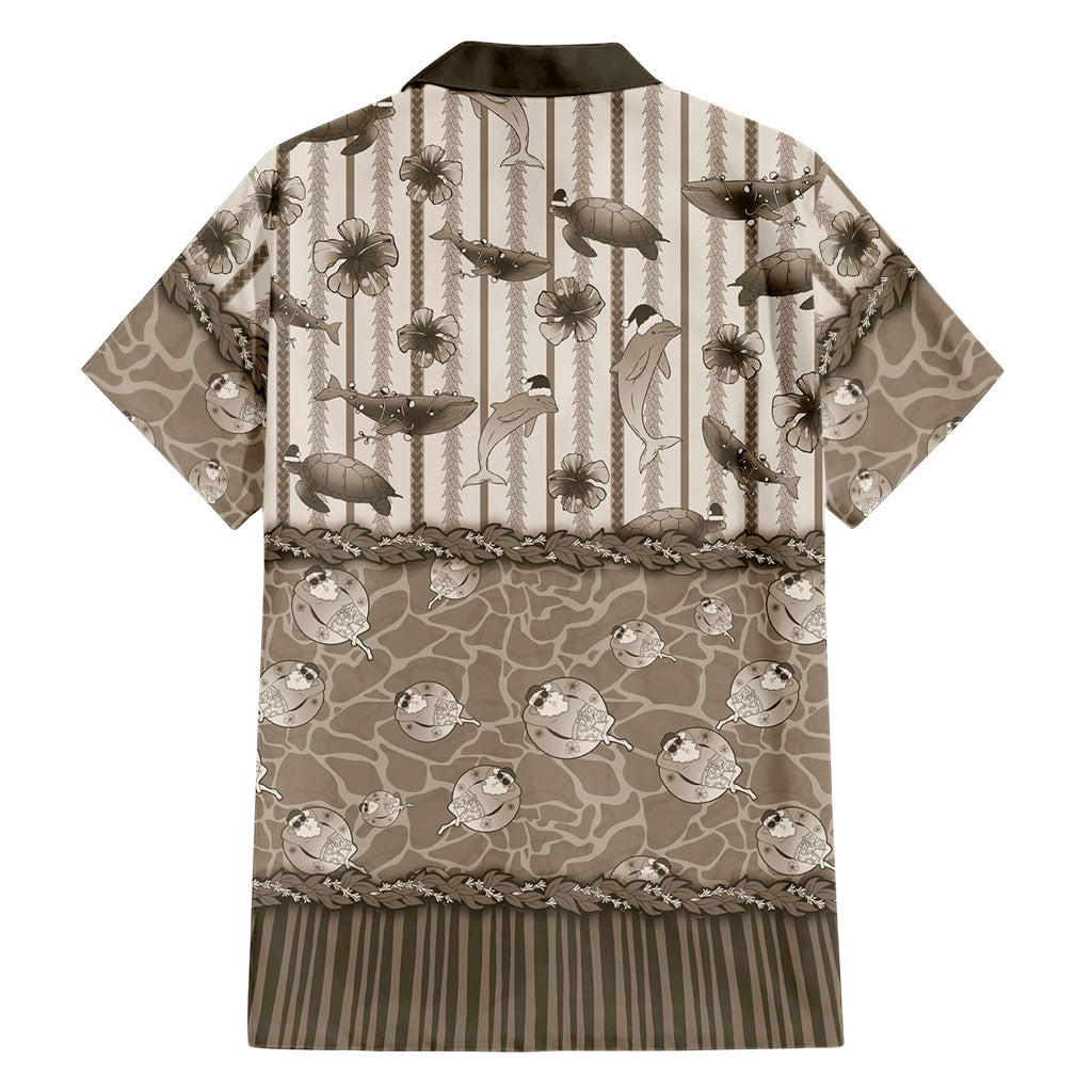Hawaii Christmas In July Hawaiian Shirt Beige Mele Kalikimaka Sea Animals DT05 - Polynesian Pride