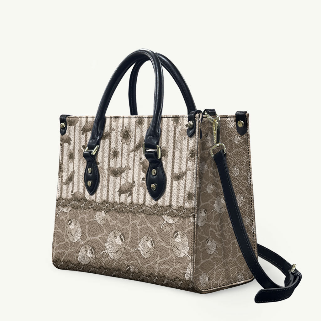 Hawaii Christmas In July Leather Bag Beige Mele Kalikimaka Sea Animals DT05 Beige - Polynesian Pride