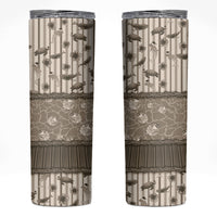 Hawaii Christmas In July Skinny Tumbler Beige Mele Kalikimaka Sea Animals DT05 Beige - Polynesian Pride
