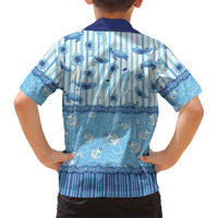 Hawaii Christmas In July Family Matching Puletasi and Hawaiian Shirt Sky Blue Mele Kalikimaka Sea Animals DT05 - Polynesian Pride