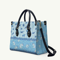 Hawaii Christmas In July Leather Bag Sky Blue Mele Kalikimaka Sea Animals DT05 Blue - Polynesian Pride