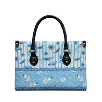 Hawaii Christmas In July Leather Bag Sky Blue Mele Kalikimaka Sea Animals DT05 - Polynesian Pride