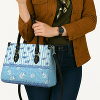 Hawaii Christmas In July Leather Bag Sky Blue Mele Kalikimaka Sea Animals DT05 - Polynesian Pride