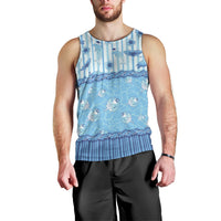 Hawaii Christmas In July Men Tank Top Sky Blue Mele Kalikimaka Sea Animals
