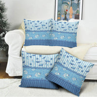 Hawaii Christmas In July Pillow Cover Sky Blue Mele Kalikimaka Sea Animals DT05 - Polynesian Pride