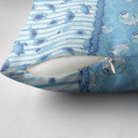 Hawaii Christmas In July Pillow Cover Sky Blue Mele Kalikimaka Sea Animals DT05 - Polynesian Pride