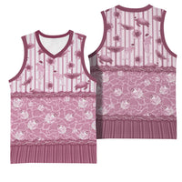 Hawaii Christmas In July Basketball Jersey Dusty Pink Mele Kalikimaka Sea Animals DT05 - Polynesian Pride