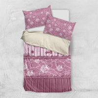Hawaii Christmas In July Bedding Set Dusty Pink Mele Kalikimaka Sea Animals DT05 US Twin 172cm x 218cm Pink - Polynesian Pride