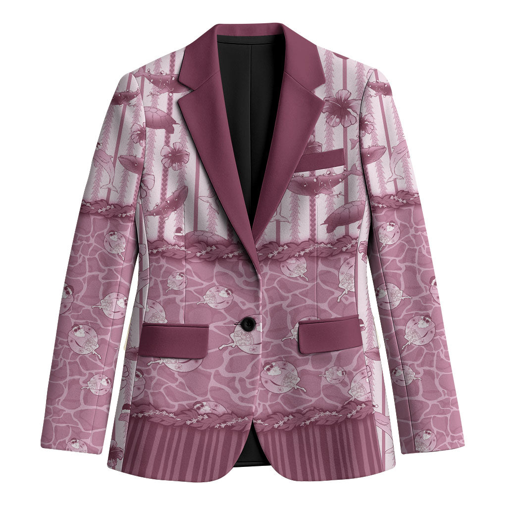 Hawaii Christmas In July Blazer Dusty Pink Mele Kalikimaka Sea Animals DT05 Unisex Pink - Polynesian Pride